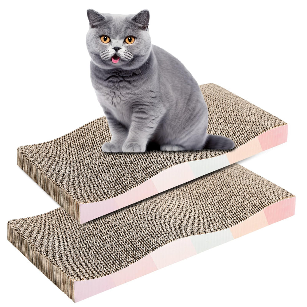 SIDAZON pack-deux-planche-griffage-chat-rectangulaires, pratique pour rotation et couverture des zones.