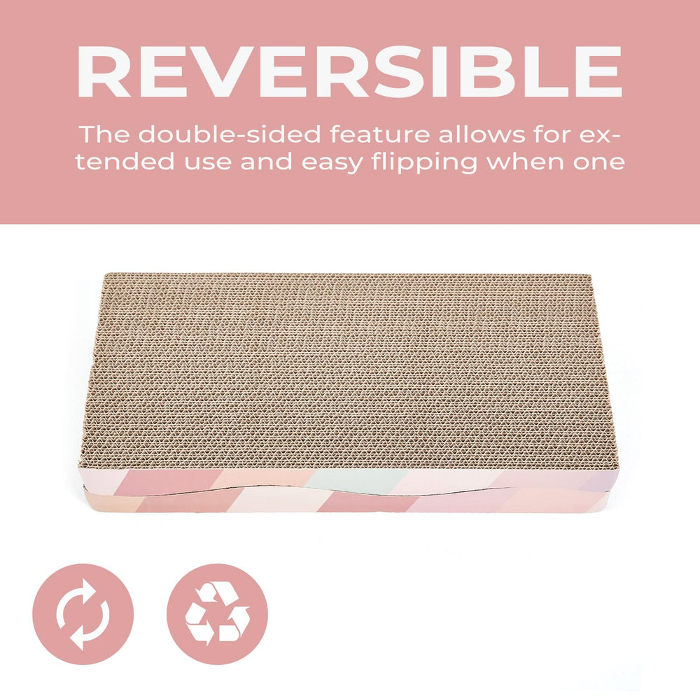 SIDAZON planche-griffage-chat-avec-herbe-a-chat, stimule l intérêt du chat et favorise le jeu.