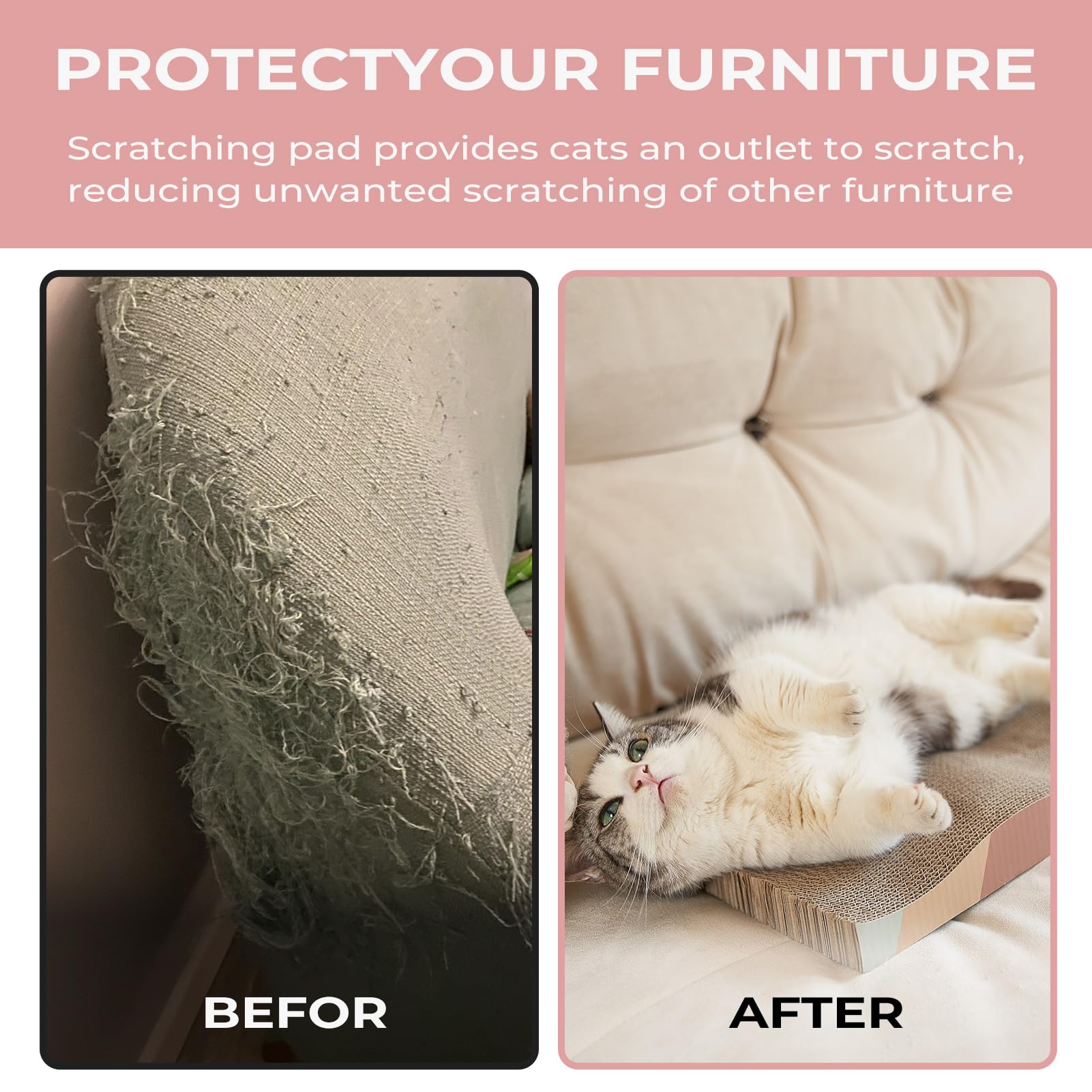 SIDAZON planche-griffage-chat-durable-carton-recycle, respectueuse de l environnement et sûre pour les félins.