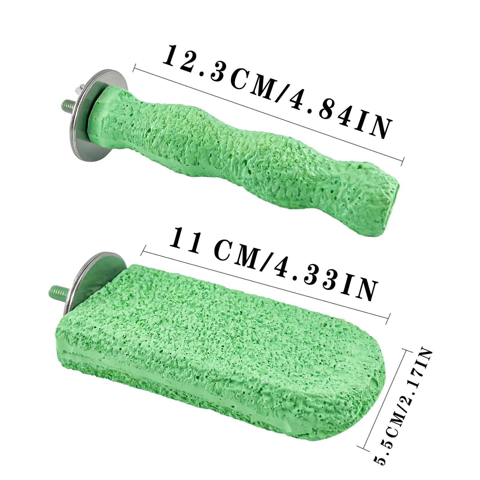 Sienle perchoir bec-glace: design ludique et surface rugueuse pour l'entretien des becs.