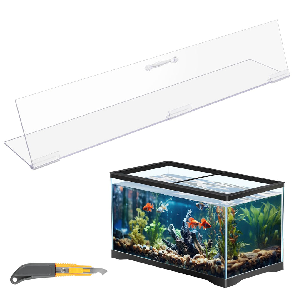 Capot Sieral en polycarbonate clair offrant une meilleure visibilité dans l’aquarium.