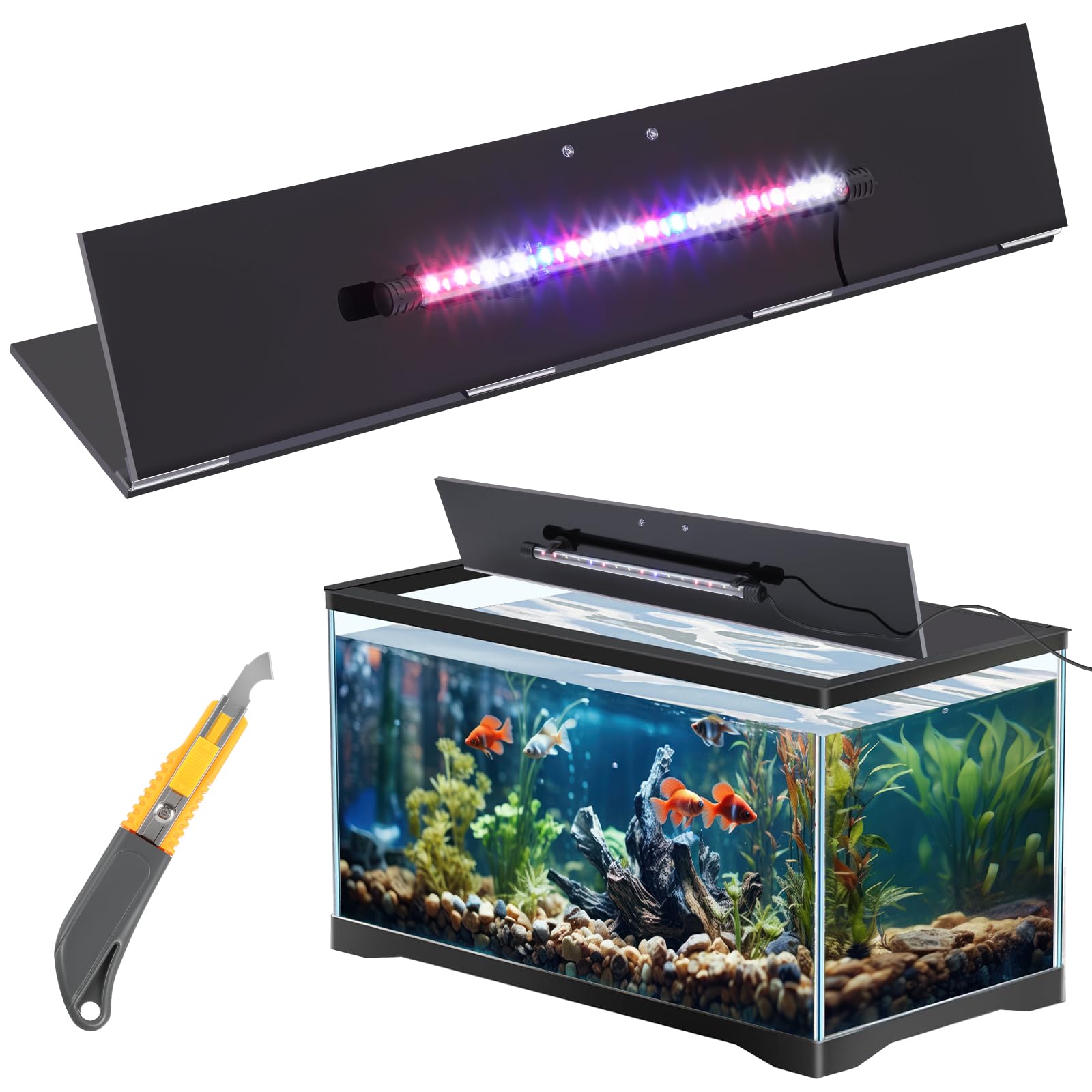 Couvercle Sieral en polycarbonate avec lampe LED pour observation claire.