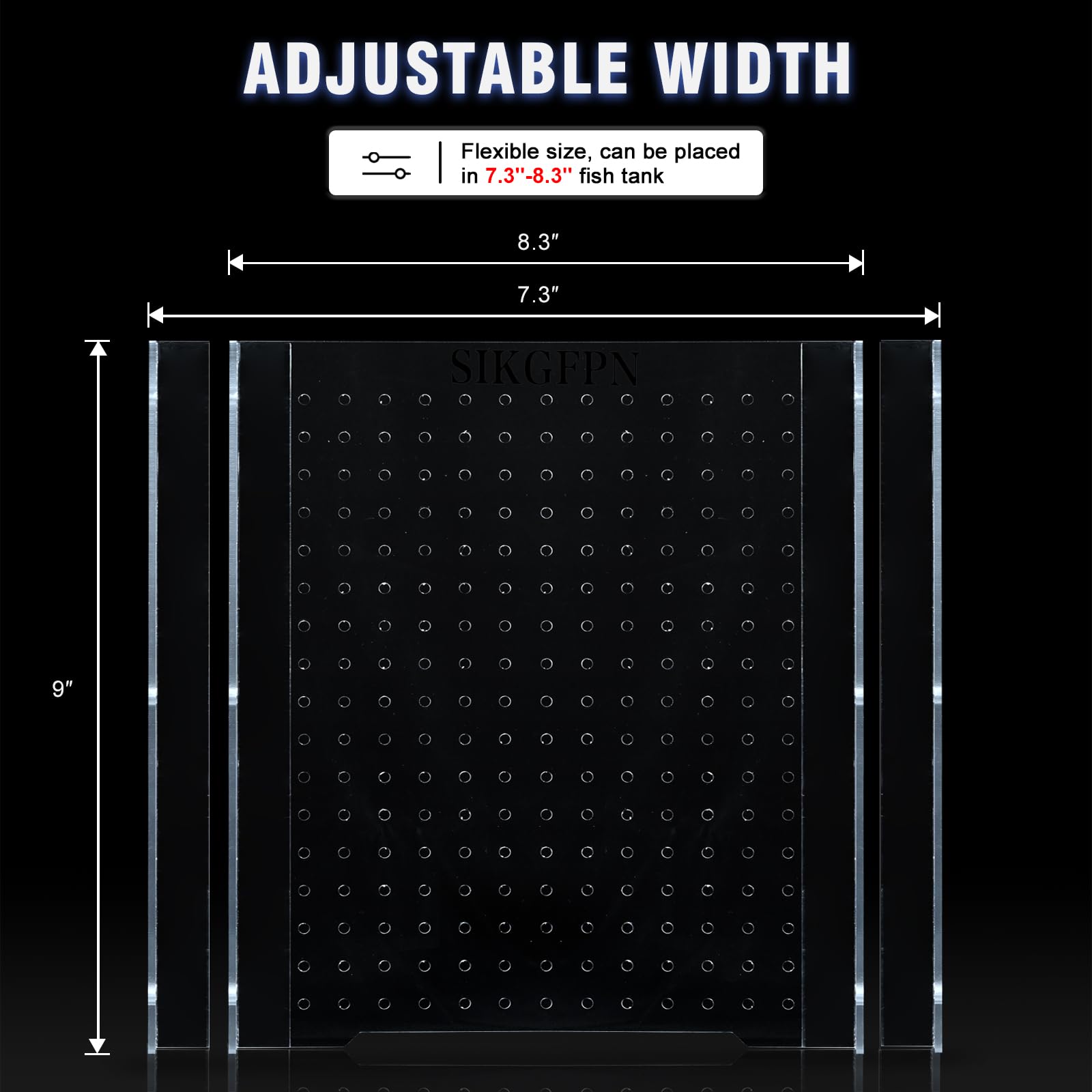Diviseur transparent SIKGFPN pour aquarium, clarté durable.
