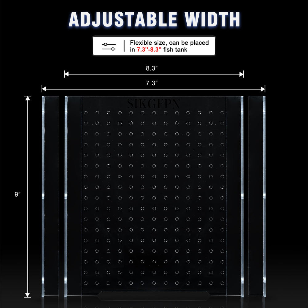 Diviseur transparent SIKGFPN pour aquarium, clarté durable.