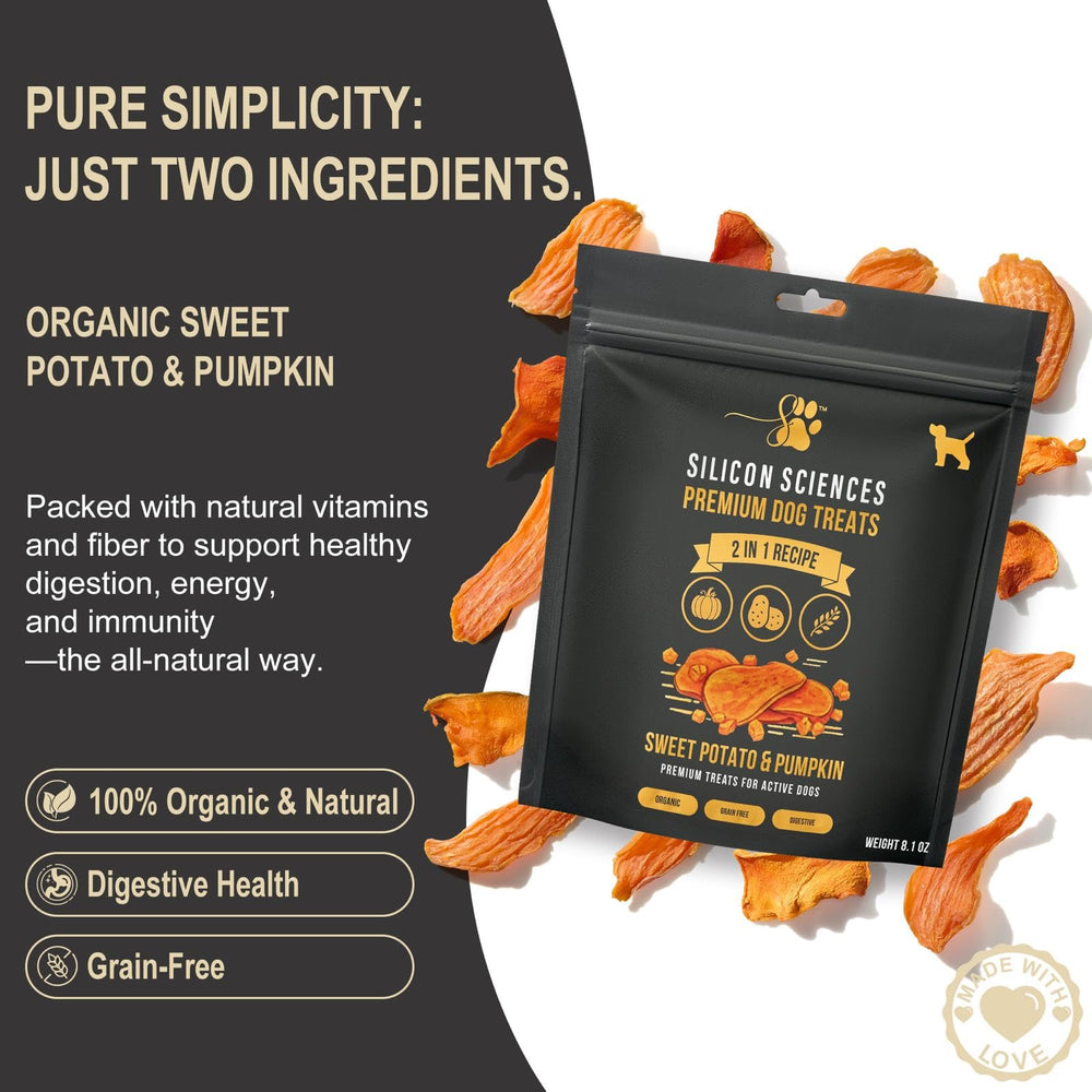 SILICON SCIENCES snacks naturels chien patate-douce, douceur et satiété