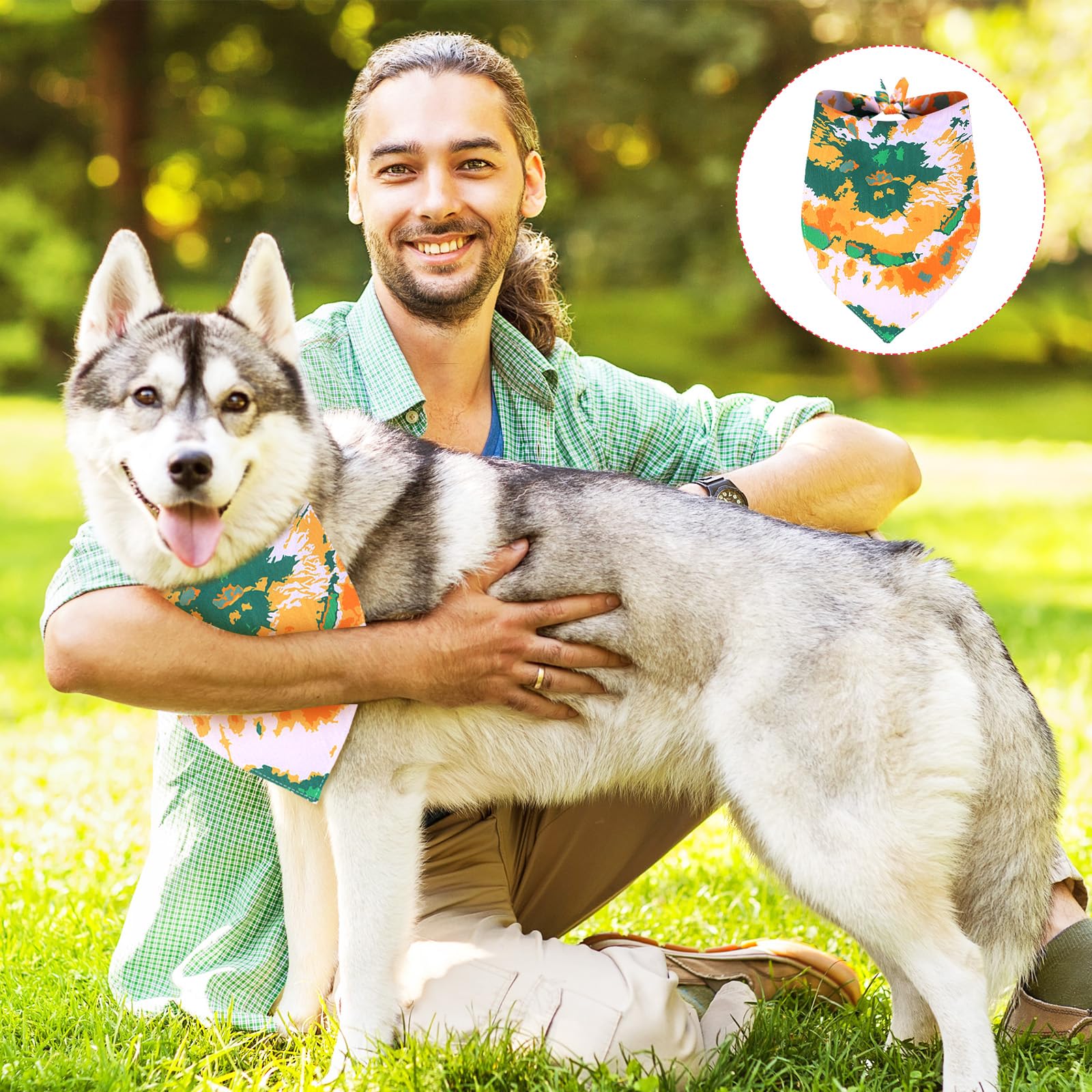 Bandana Silkfly coloré, parfait pour costumes canins et événements.