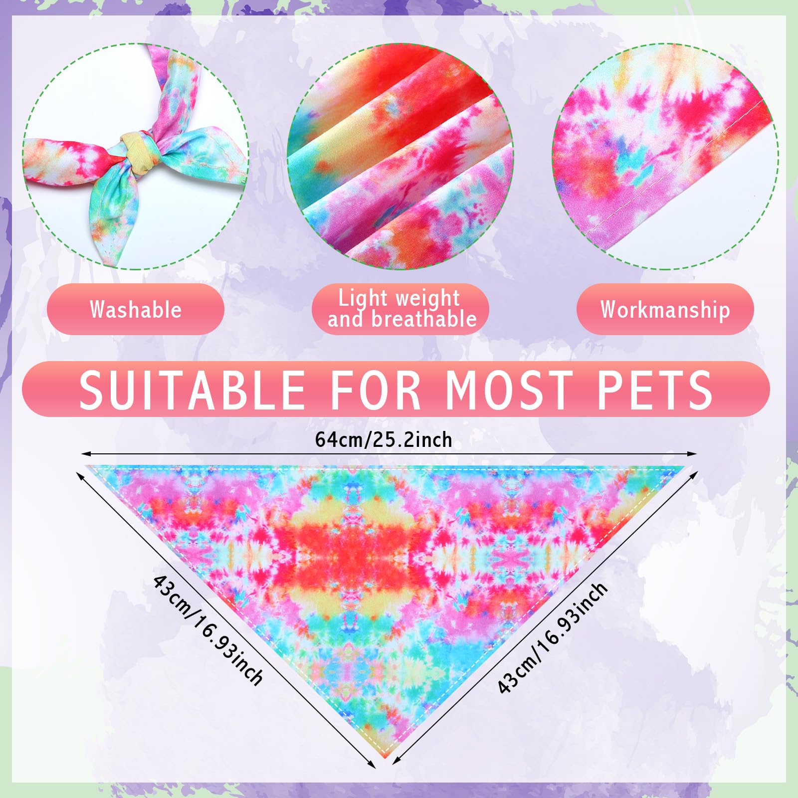 Bandana Silkfly multicolore avec motifs vifs pour fêtes canines.