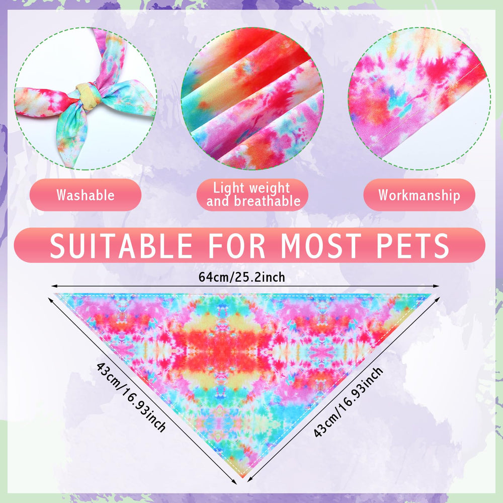 Bandana Silkfly multicolore avec motifs vifs pour fêtes canines.