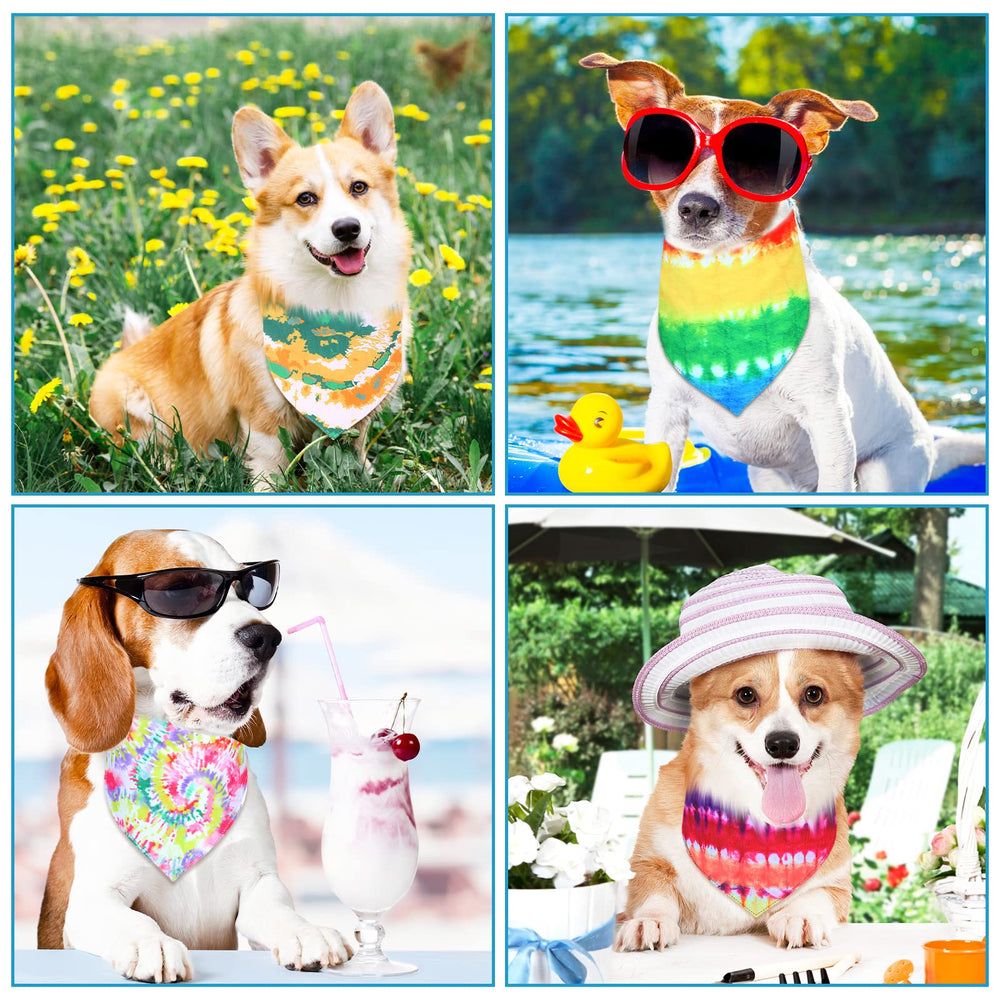 Bandanas Silkfly tie-dye parfaits pour fêtes et séances photo canines