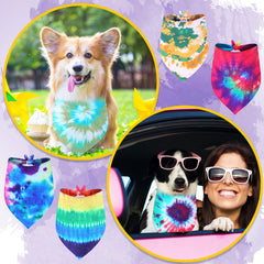 Bandanas Silkfly tie-dye grand format adaptés aux grands chiens