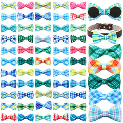 Silkfly nœud collier chien plaid été rouge, accessoire festif pour sorties quotidiennes