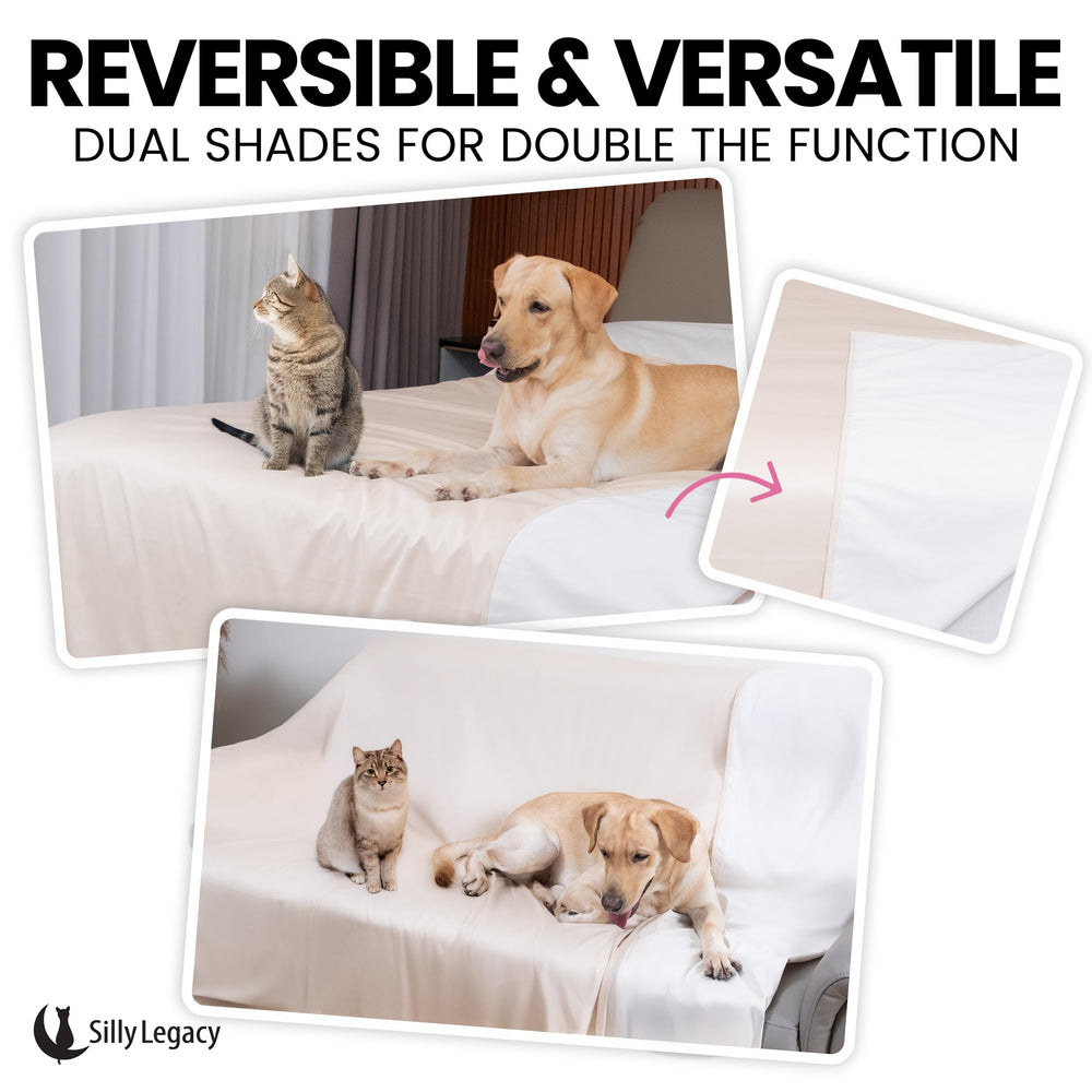 SILLY LEGACY drap réversible grand lit beige: offre deux styles pour votre déco.