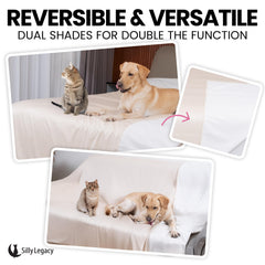 SILLY LEGACY drap réversible grand lit beige: offre deux styles pour votre déco.