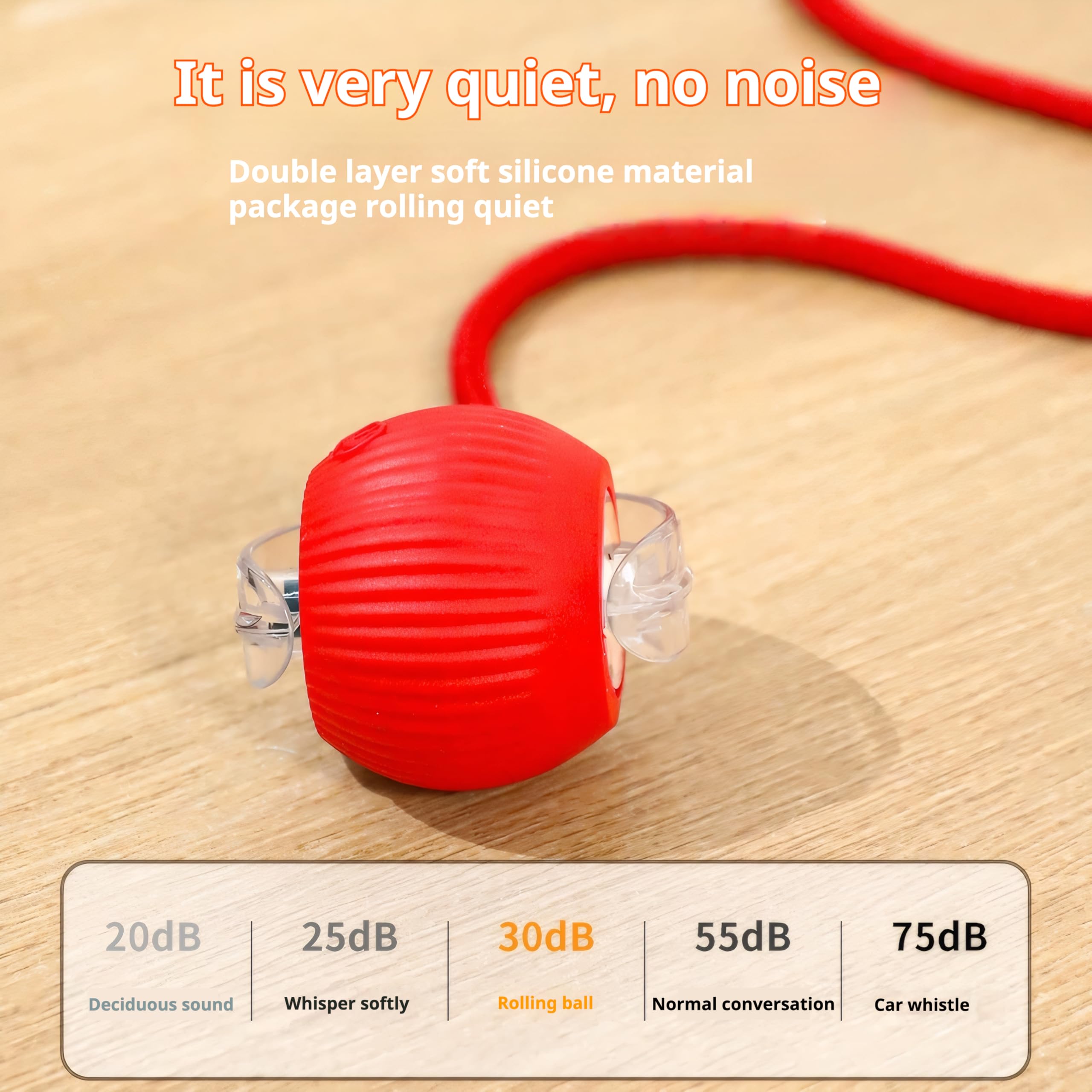Ensemble SilqueSense trois balles interactives pour plusieurs chats.