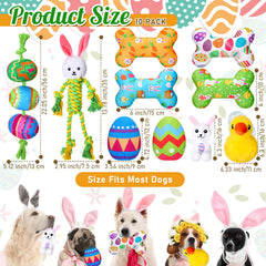 SilTriangle corde lapin Pâques pour chien, stimulant le jeu et l'exercice quotidien.