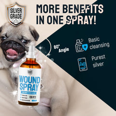 SILVER GRADE application sur peau chien, zone irritée