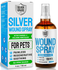 SILVER GRADE bouteille pulvérisation pour blessures chien et chat, soin doux