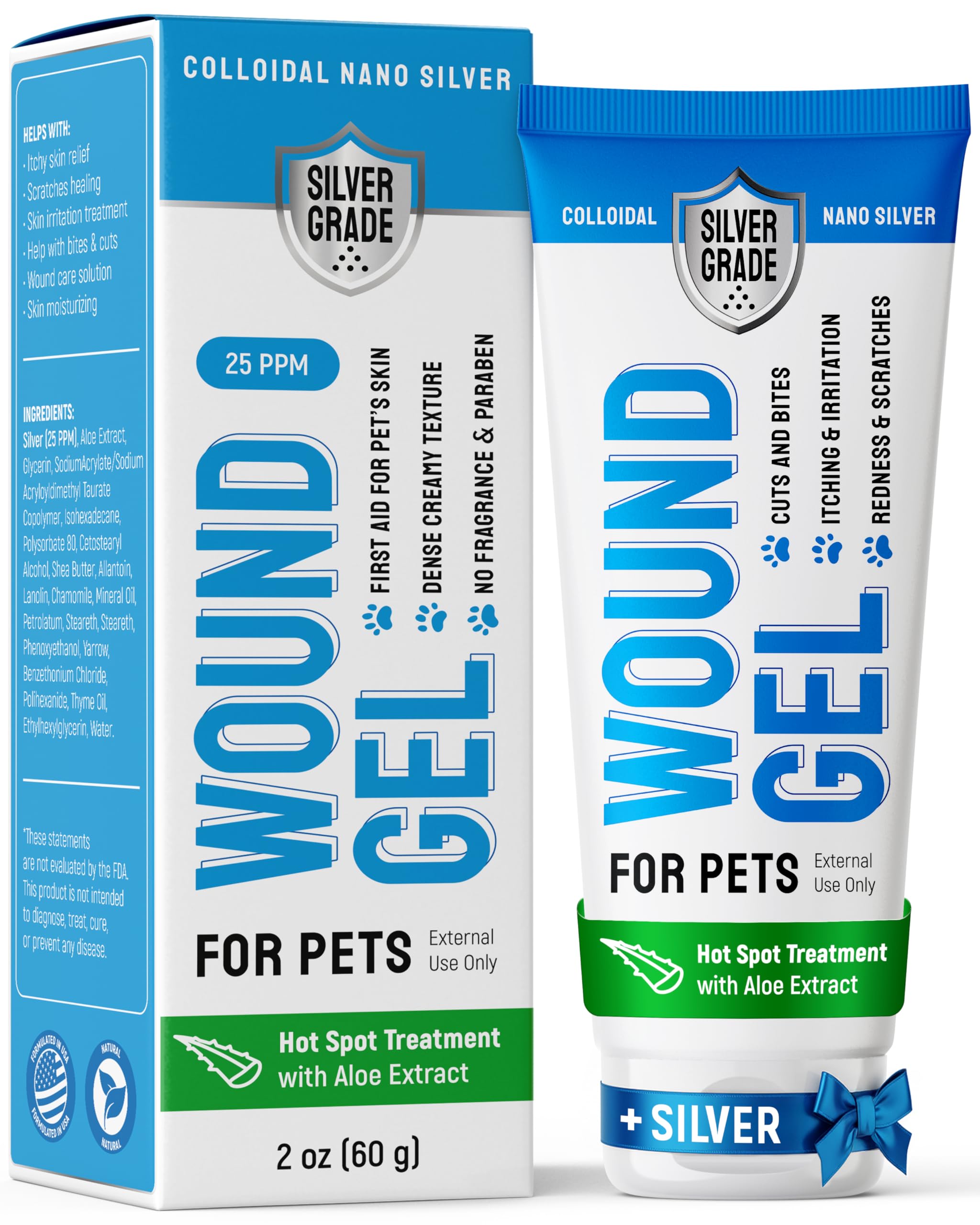 Gel-plaie-chien Silver Grade, application rapide et apaisante.