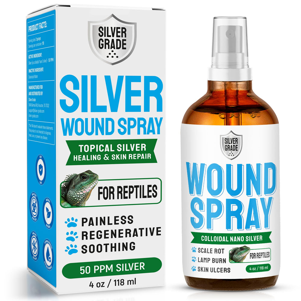 SILVER GRADE spray soin plaies reptiles, bouteille pratique de 4 oz.