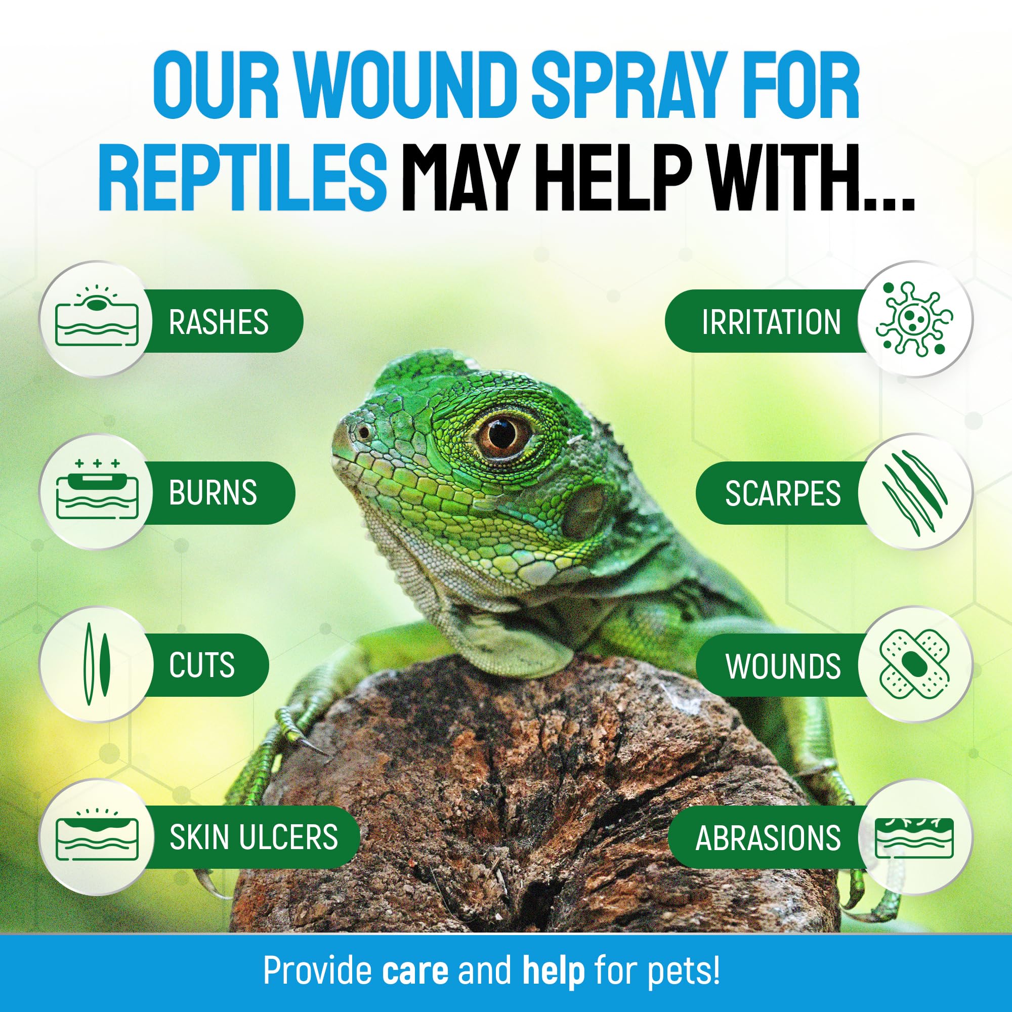 SILVER GRADE spray topique pour reptiles, application rapide sur les plaies.