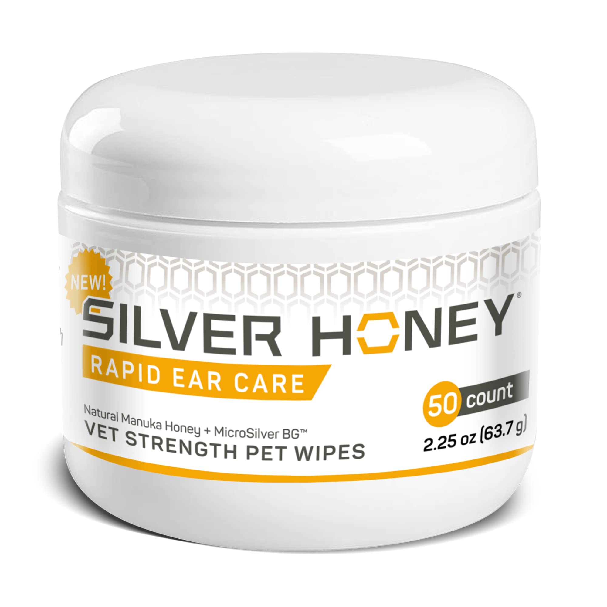 Lingettes Silver Honey pour les oreilles, nettoyage en douceur et prévention.