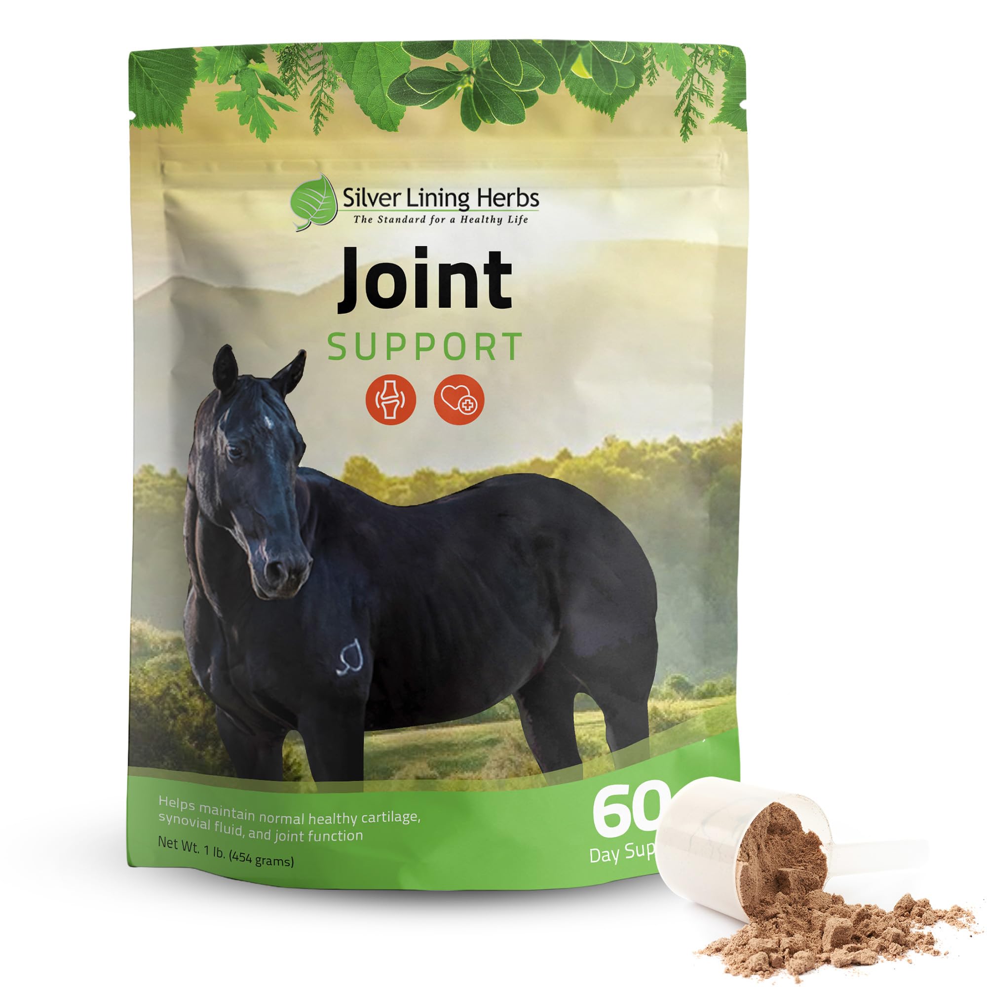 Silver Lining Herbs articulation-flacon: soutien des articulations pour une mobilité accrue du cheval.