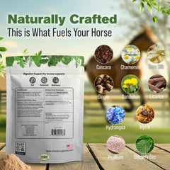Cuillère doseuse incluse avec la poudre digestive Silver Lining Herbs pour chevaux