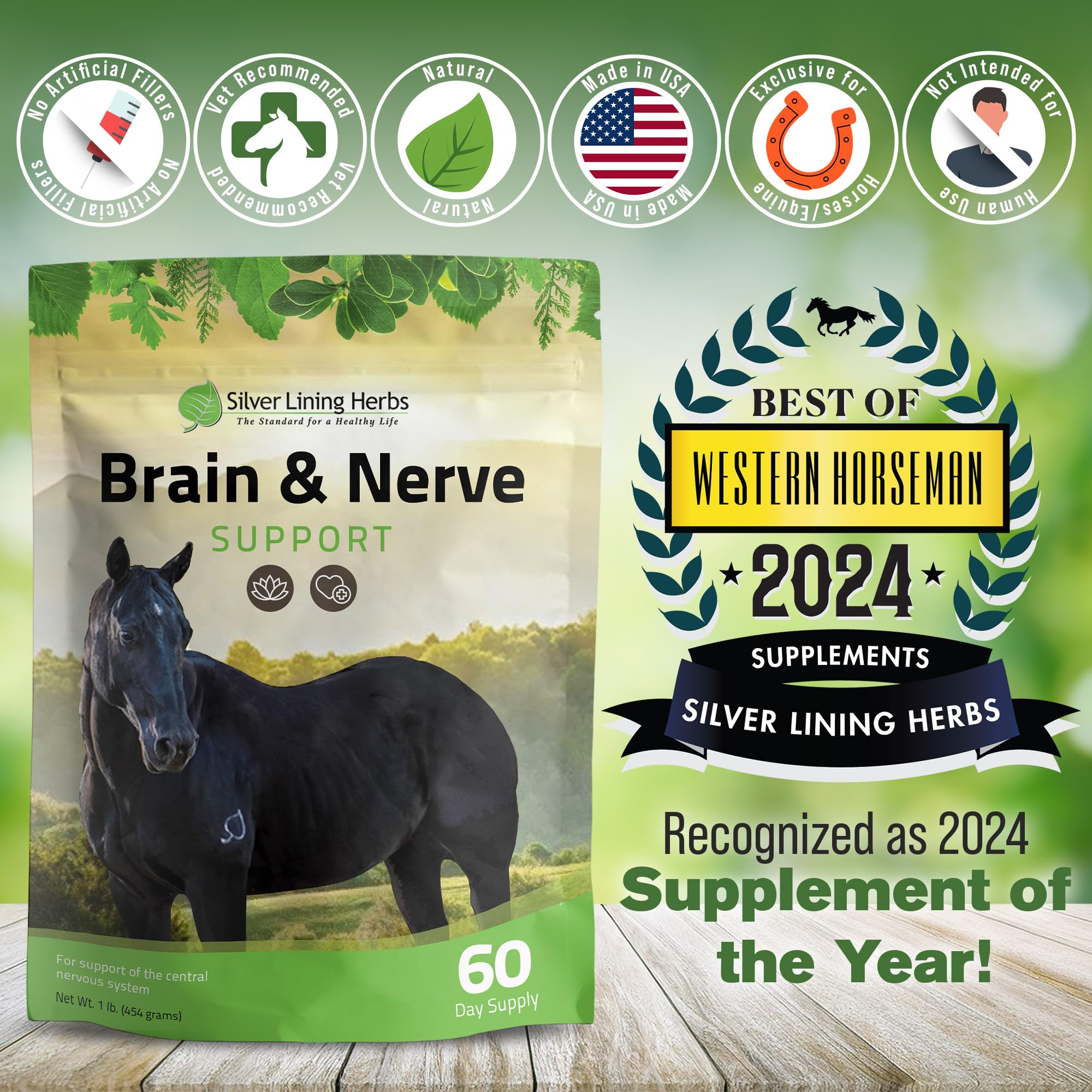 Soutien immunitaire et digestif du cheval grâce aux herbes Silver Lining