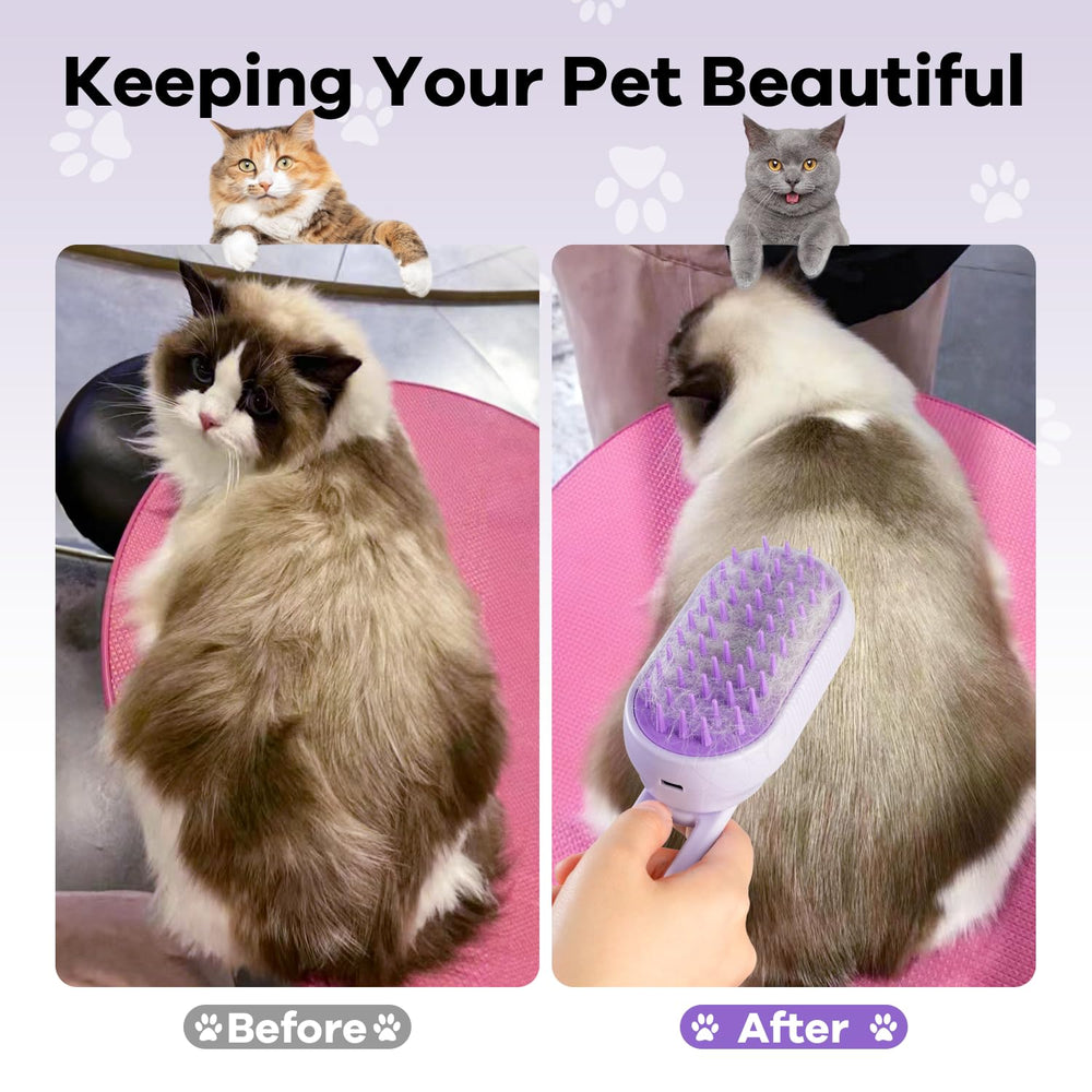 Brosse vapeur SILVLF pour chat – réservoir de 120 ml pratique