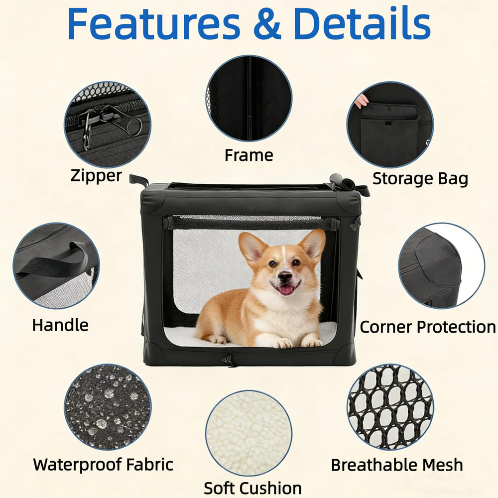 Simple Deluxe boîte-chien doux-interieur, tapis rembourré pour un repos confortable.