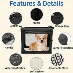 Simple Deluxe boîte-chien doux-interieur, tapis rembourré pour un repos confortable.