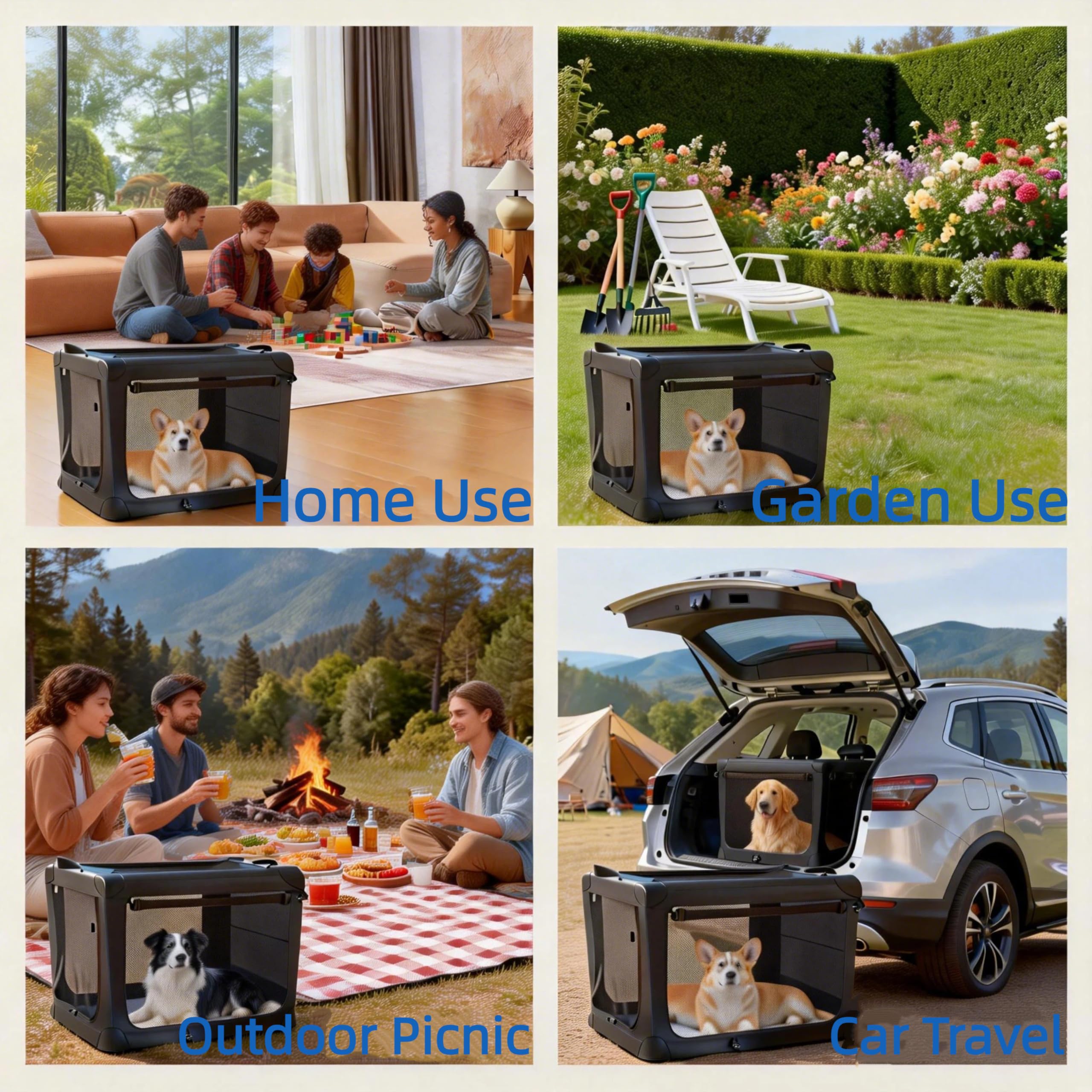 Poche latérale Simple Deluxe, rangement pratique pour accessoires et laisse
