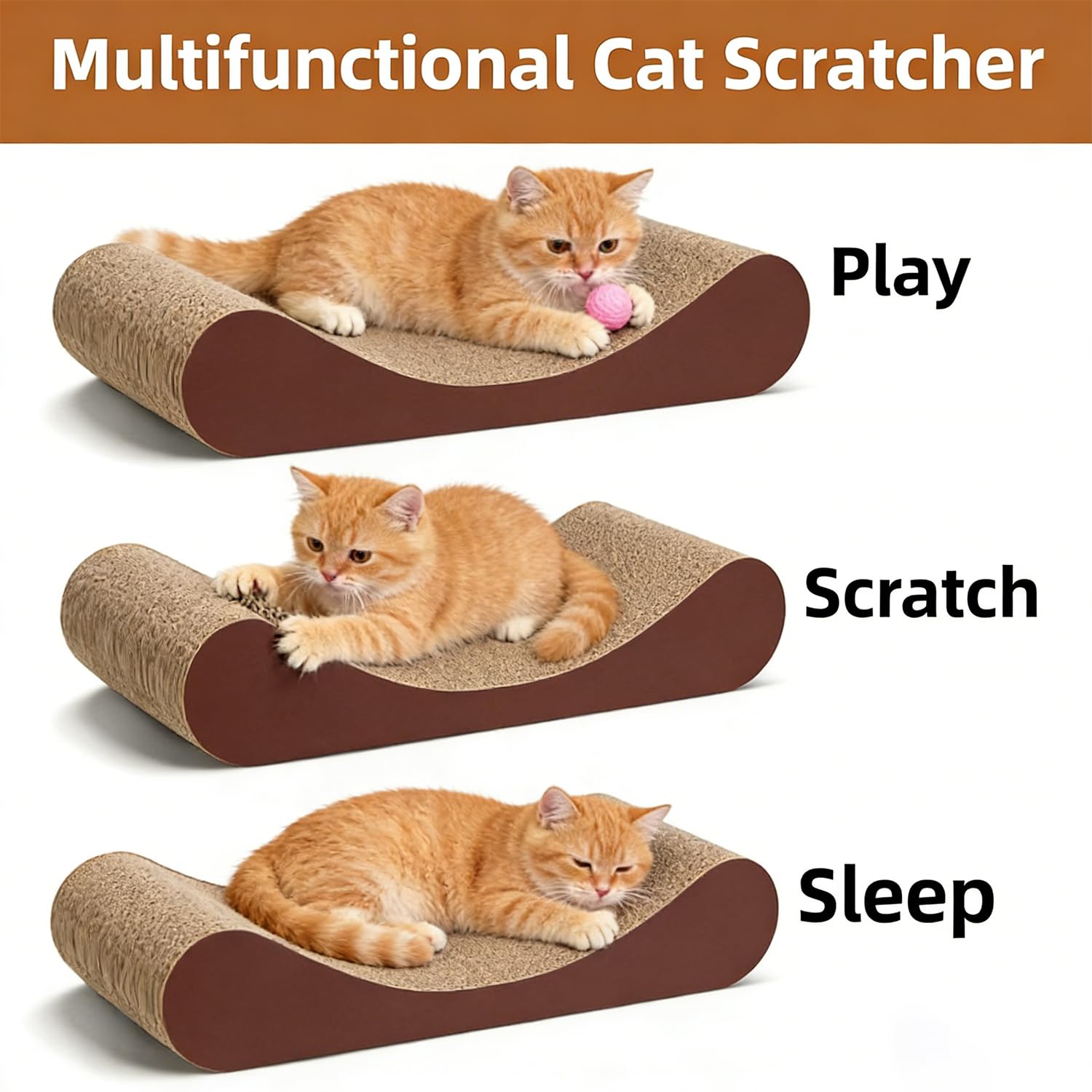 Simple Deluxe grattoir chat carton durable et non toxique pour votre animal.