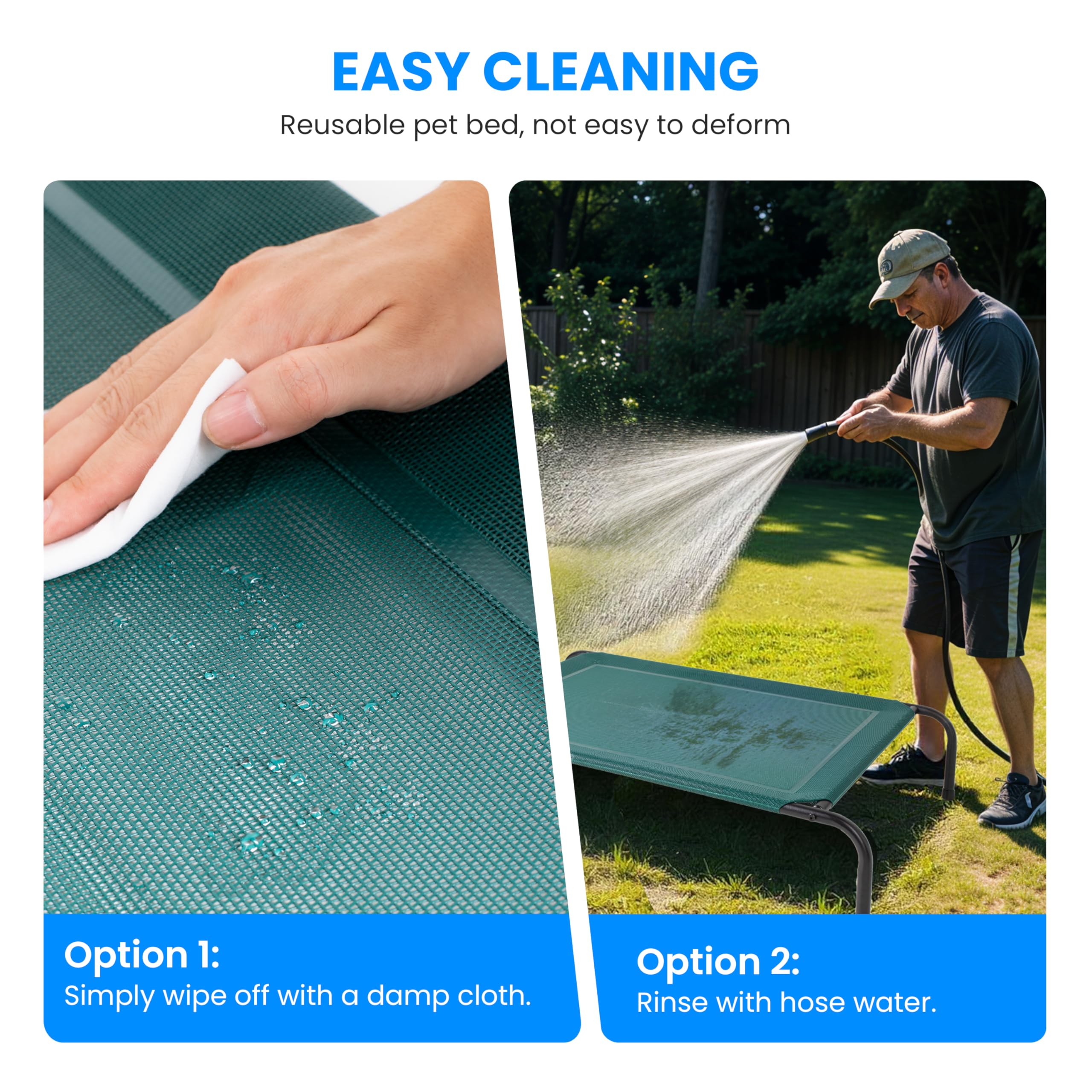Nettoyage facile Simple Deluxe, lavage à l’eau rapide.