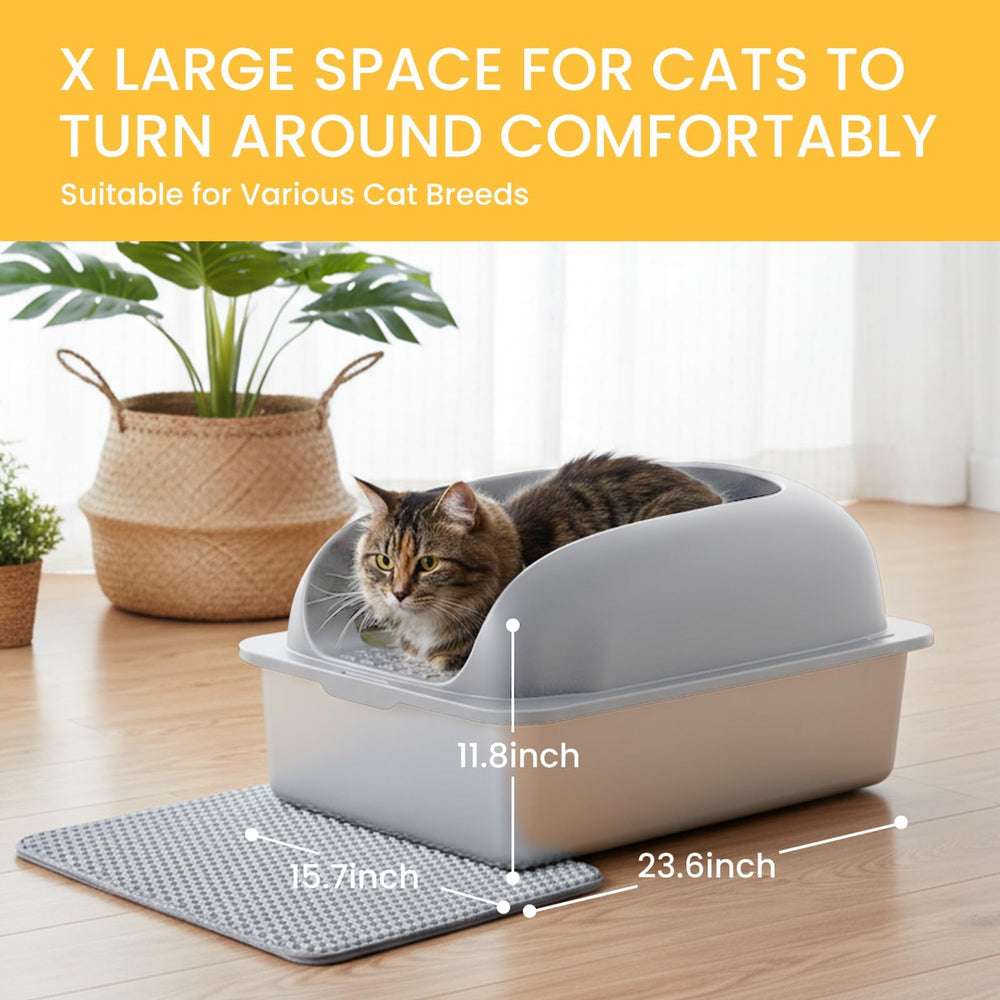 Ensemble complet incluant couvercle, pelle et tapis pour démarrer.