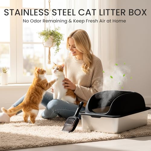Simple Deluxe XL litière inox, système anti-fuite pour sols propres.