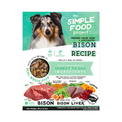 Simple Food Project recette bison lyophilise: repas pratique et équilibré pour chiens