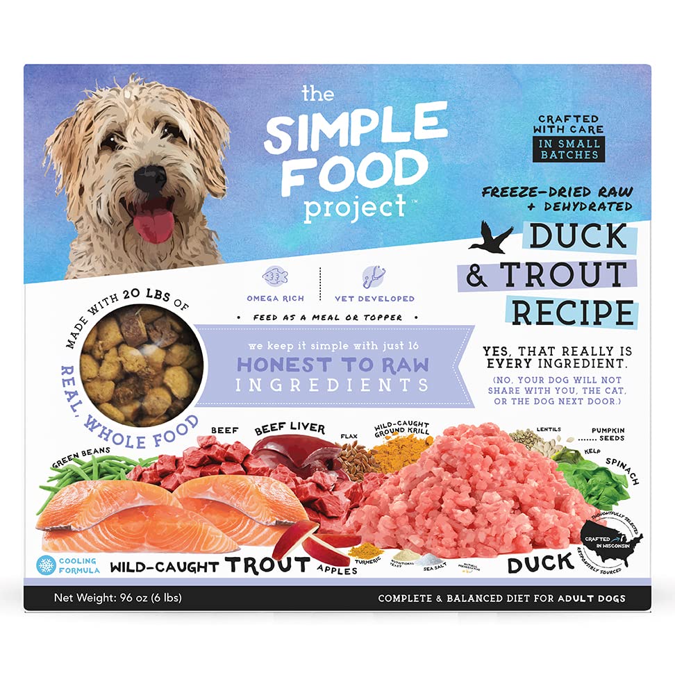 Simple Food Project Canard Truite Emballage: rationnement facile et stockage pratique pour chiens
