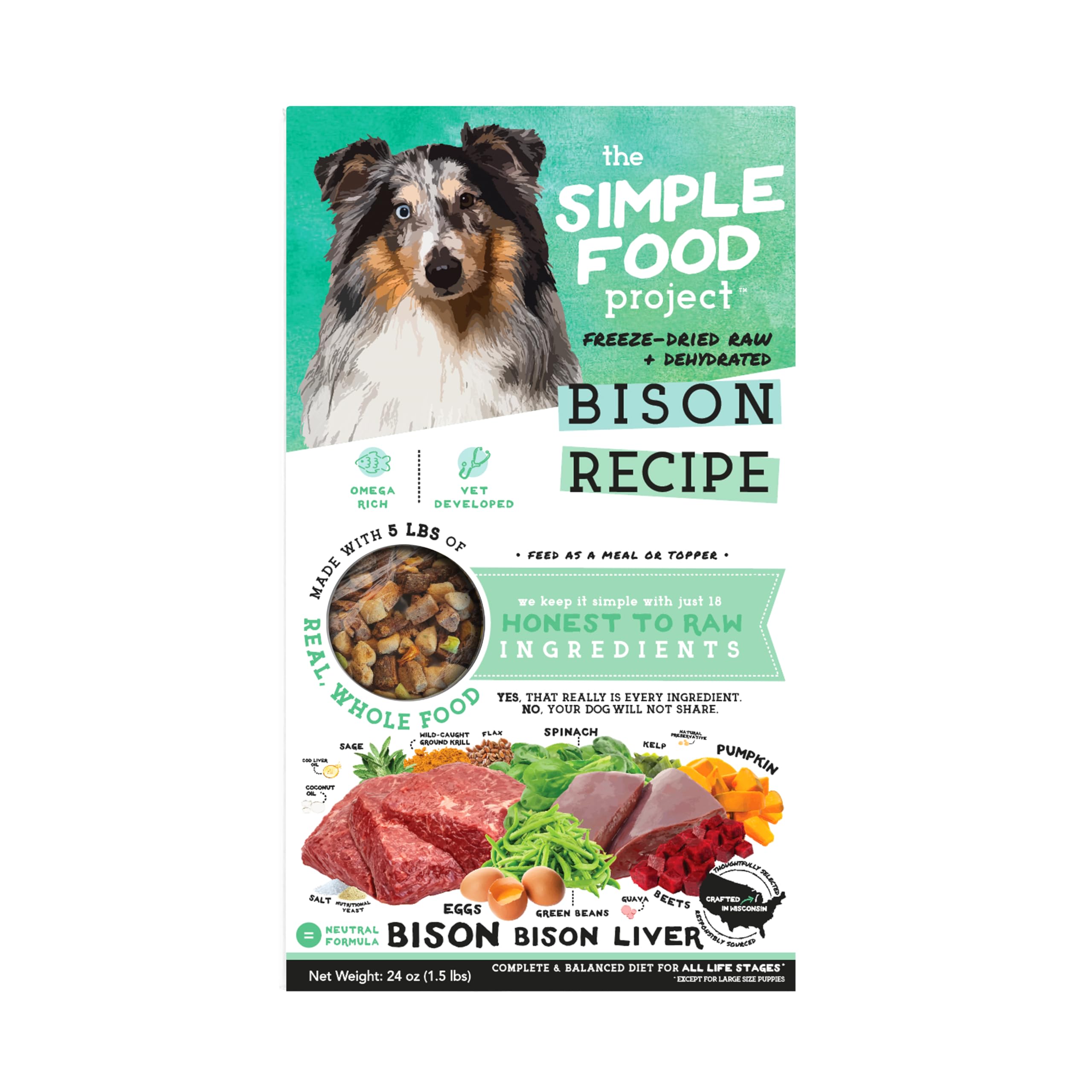 Simple Food Project-recette bison lyophilisée prête à servir en repas pratique.