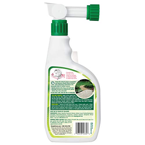 Simple Green application sur terrasse montrant l’utilisation facile et efficace.