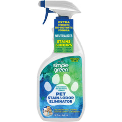 Bouteille Simple Green montrant la forme de nettoyage sur taches et odeurs.