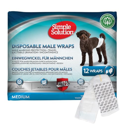 Simple Solution bandes ventrales ajustement flexible sur chien mâle 38-58 cm