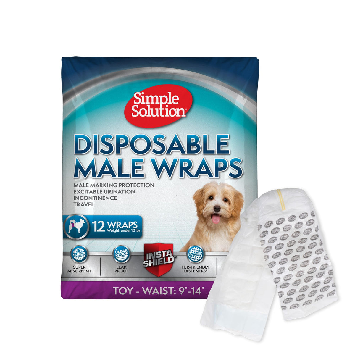 Simple Solution bandes ventres mâle toy absorbantes pour contrôle des pipis à domicile