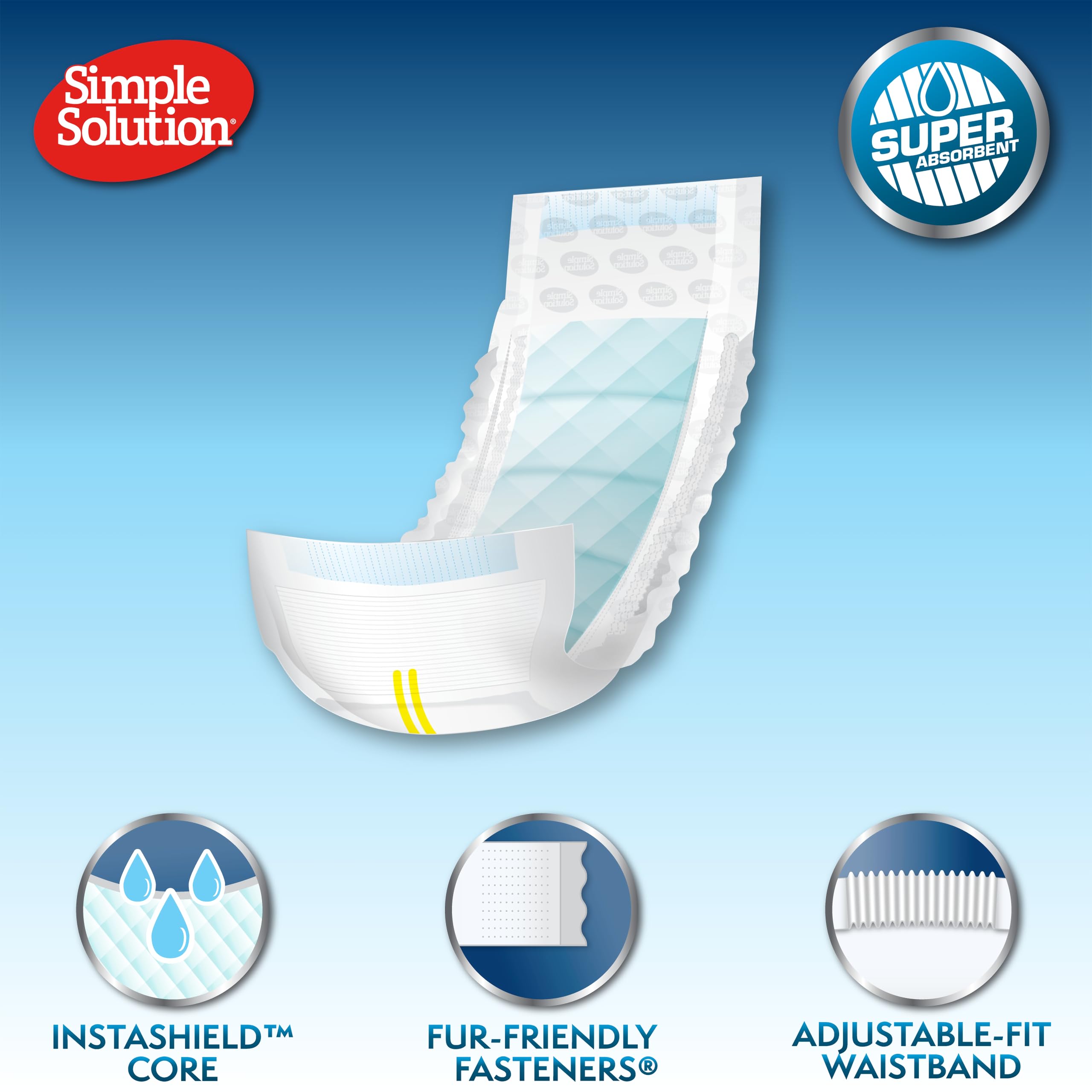 Centre absorbant Simple Solution qui retient l’urine