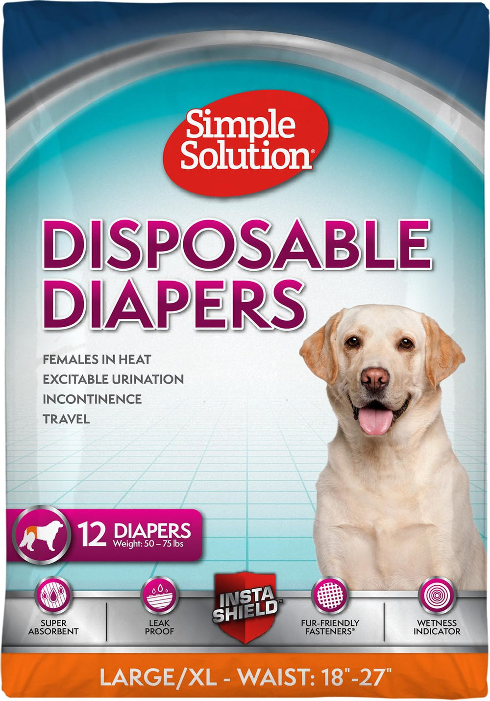 Simple Solution couches-chien-femelle absorbantes: protection fiable lors des sorties et déplacements.