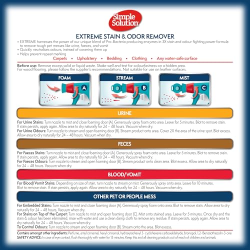 Buse 3-en-1 de Simple Solution Extreme – application polyvalente sur les taches délicates