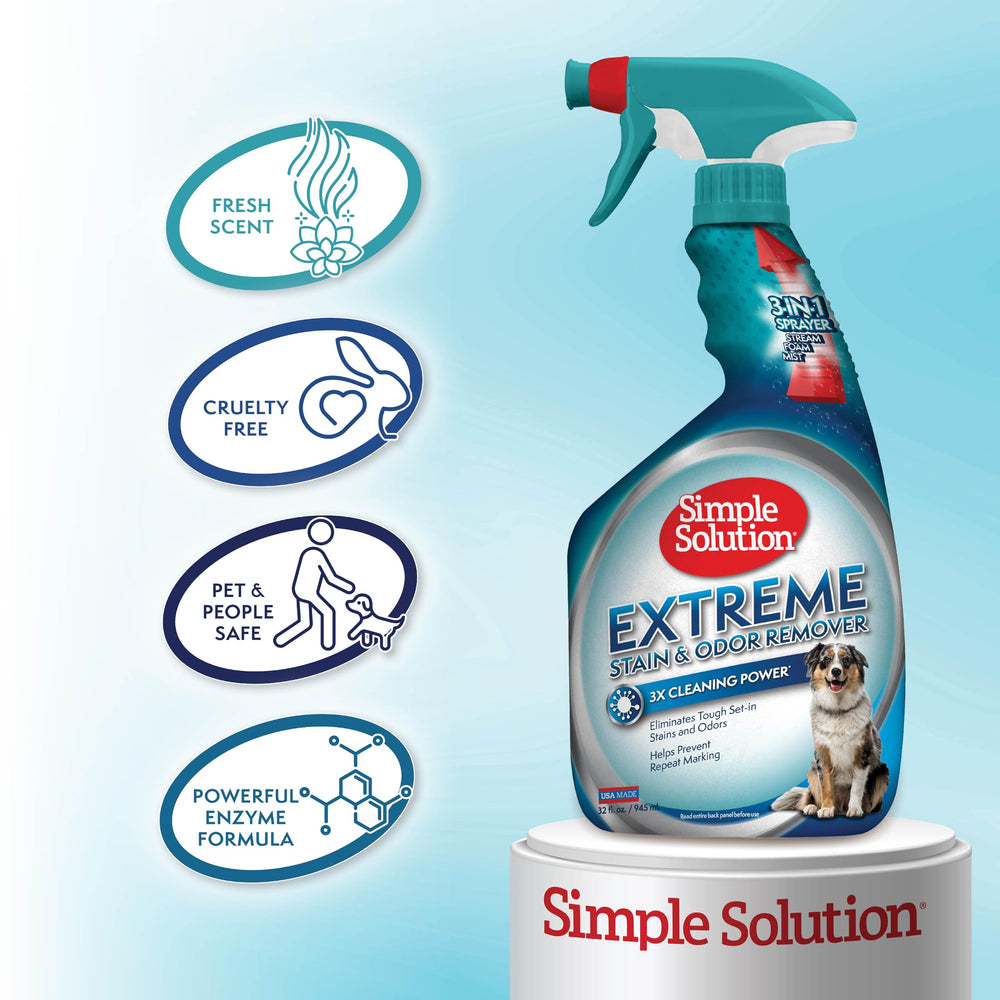 Nettoyage multi-surfaces avec Simple Solution Extreme sur tapis et meubles