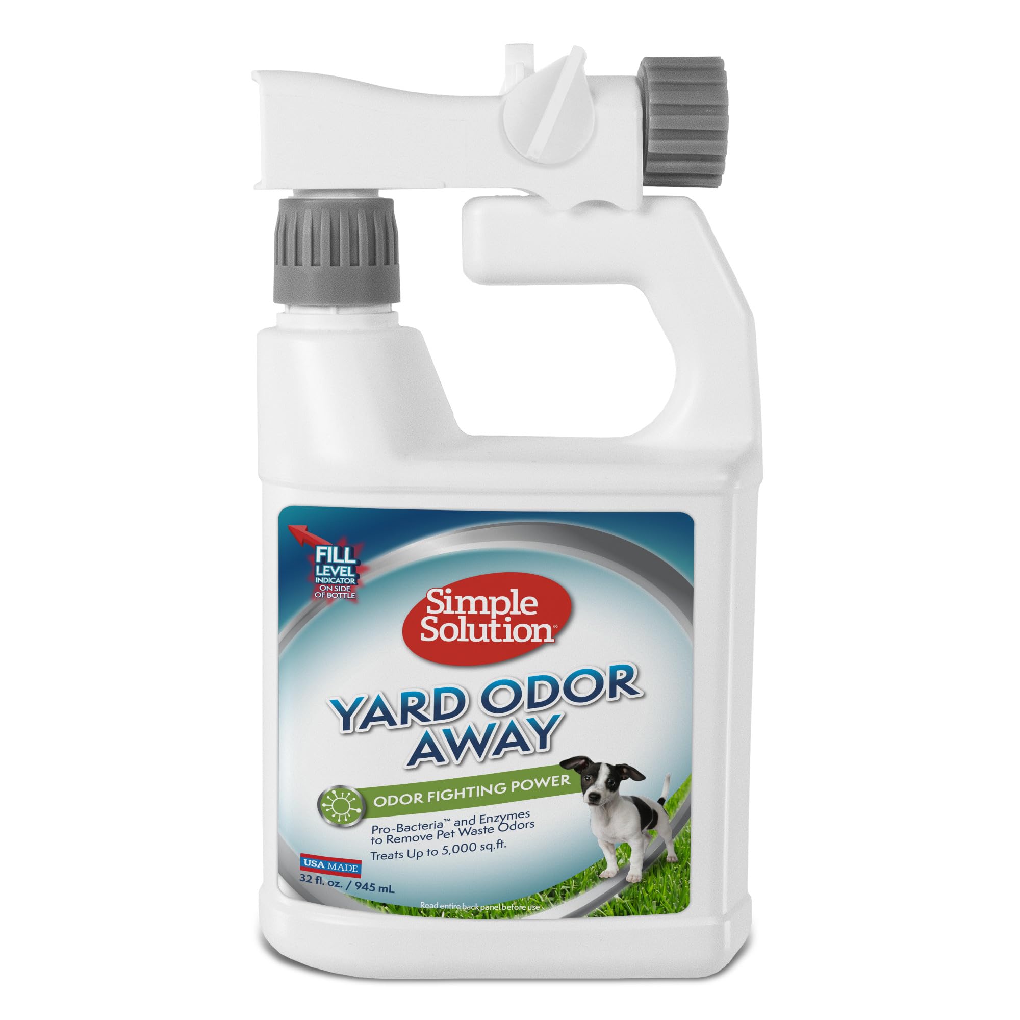 Simple Solution Yard Odor Away! Spray extérieur élimine les odeurs d'animaux autour du jardin.