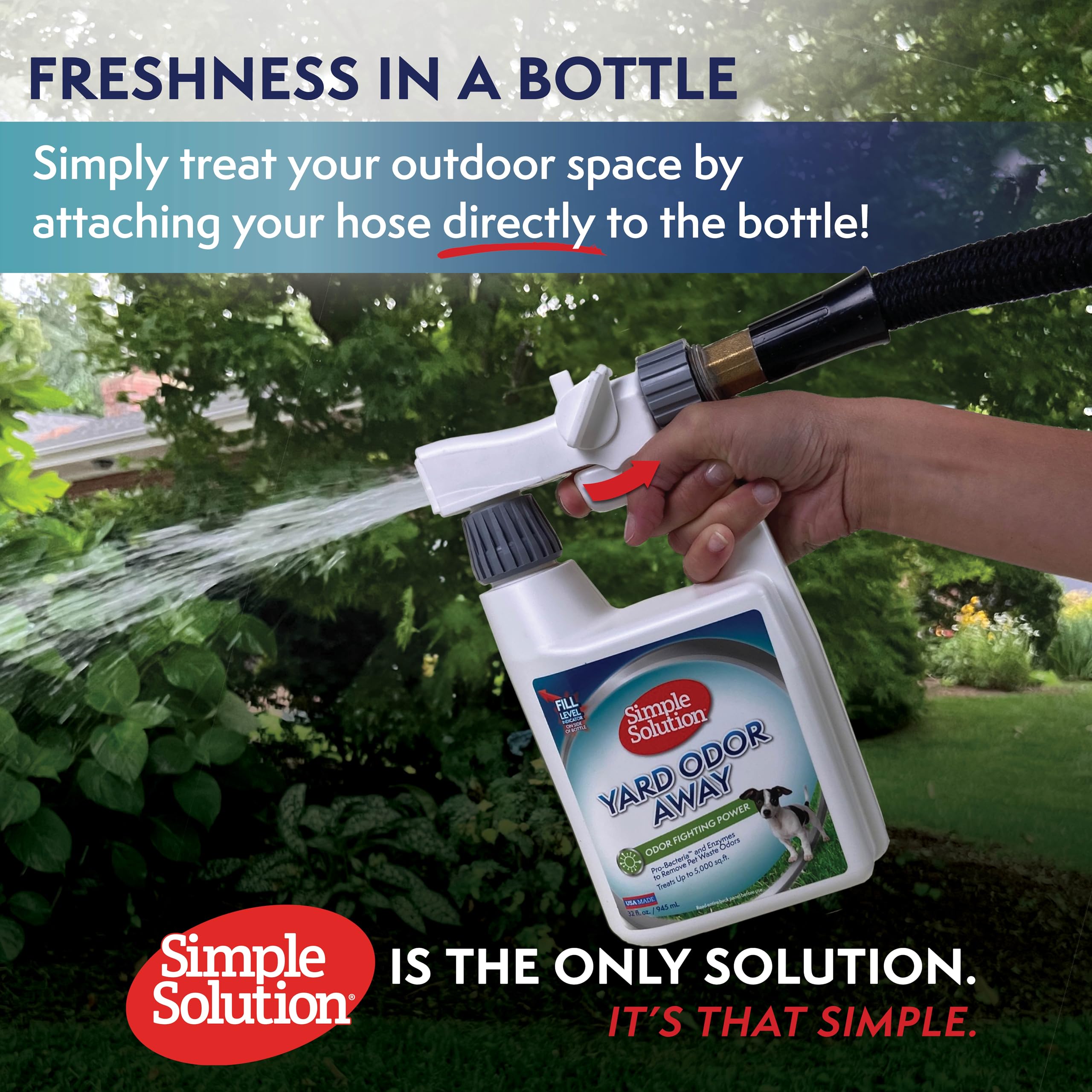 Simple Solution Yard Odor Away! Efficace sur les zones d'odeurs anciennes et récentes.