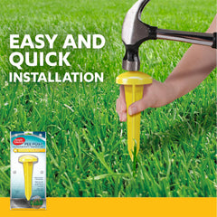 Poteau Pee Post Simple Solution : installation facile dans le jardin pour zone de toilette.